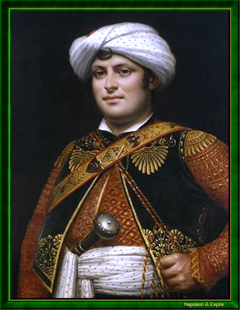 "Mamluk Roustam Raza" painted in 1806 by Jacques-Nicolas Paillot de Montabert (Troyes 1771 - Saint-Martin-es-Vignes 1849).