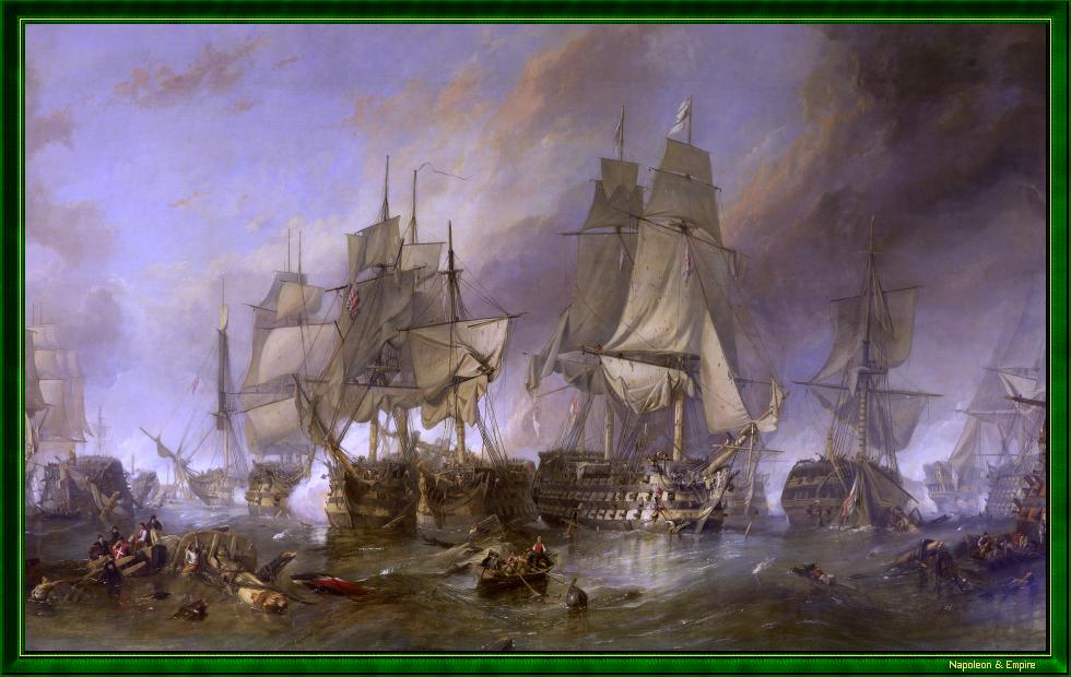 Napoleonic Battles - Picture of battle of Trafalgar - 