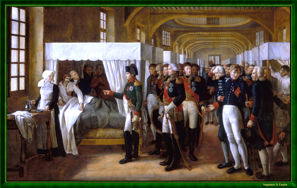 La visite de Napoléon à l'infirmerie de l'Hôtel des Invalides, par A. Veron-Bellecourt