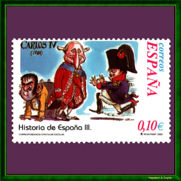 Spanish stamp commemorating Charles IV