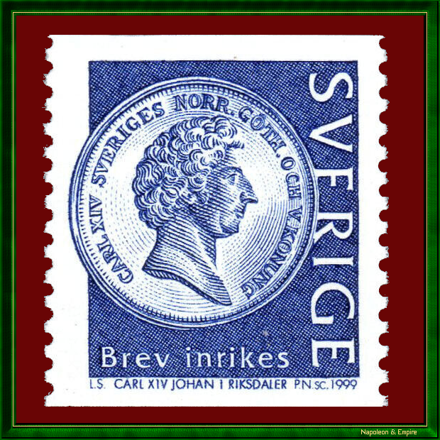 Swedish stamp representing Jean-Baptiste Bernadotte
