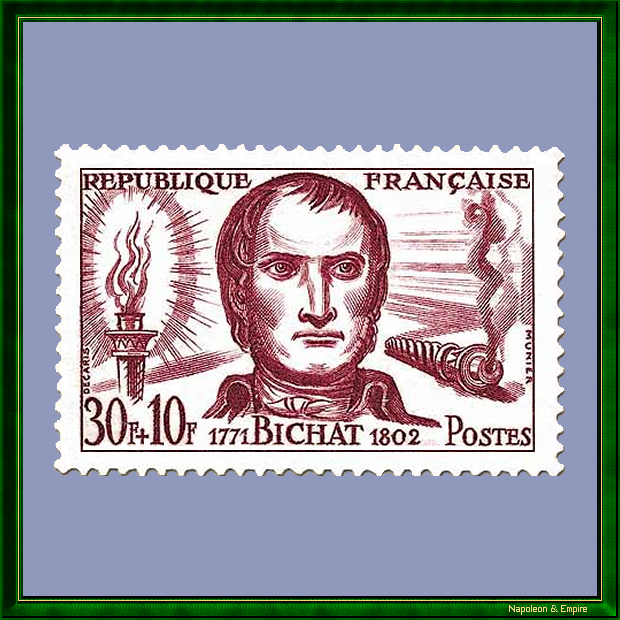 Postage stamp with the effigy of Xavier Bichat