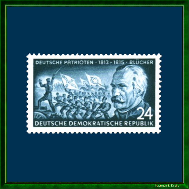 East German stamp representing General Blücher