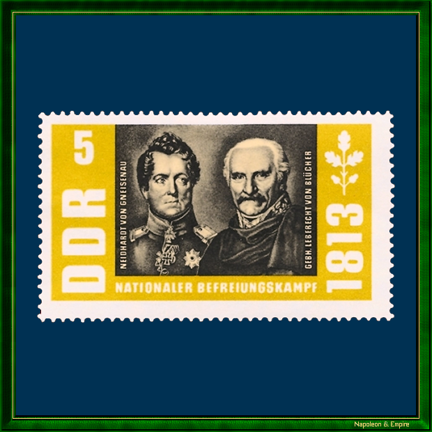 East German stamp representing General Blücher