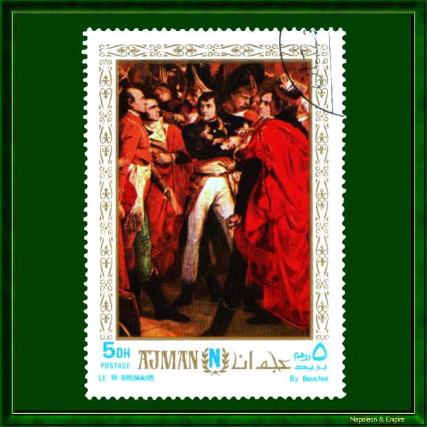 Stamp from Ajman commemorating 19 Brumaire