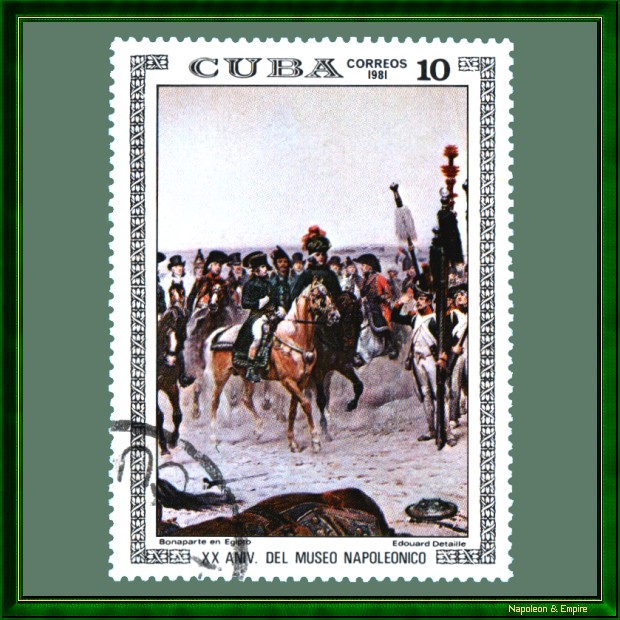 Cuban stamp depicting General Bonaparte in Egypt