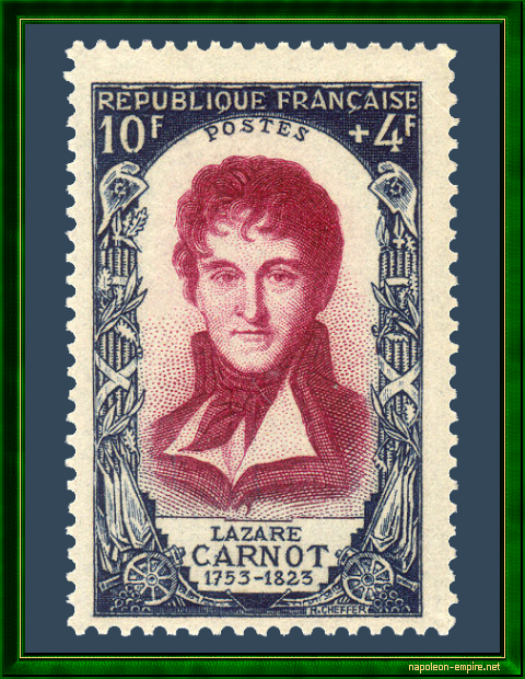 Postage stamp with the effigy of Lazare Carnot