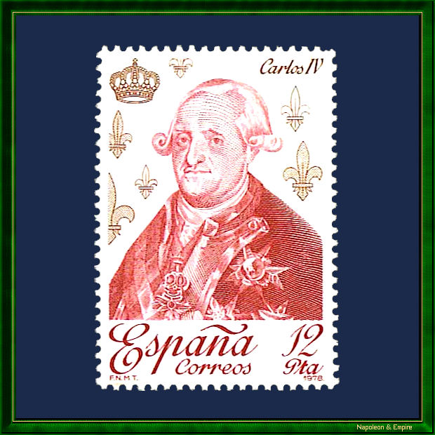 Spanish stamp representing Charles IV