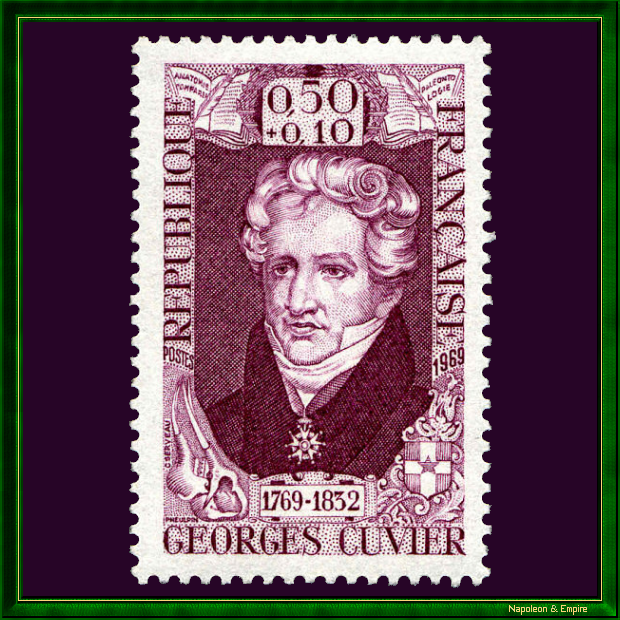 French stamp depicting Georges Cuvier