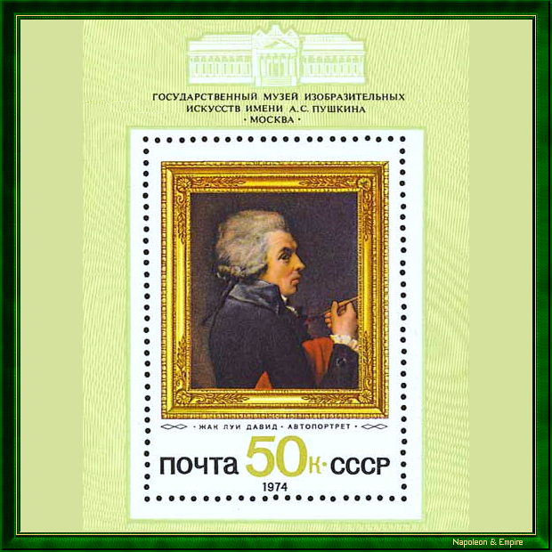Stamp issued in the USSR representing Jacques Louis David