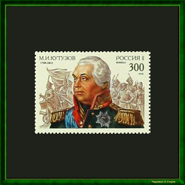 Postage stamp bearing the effigy of Mikhaïl Illarionovitch Koutouzov