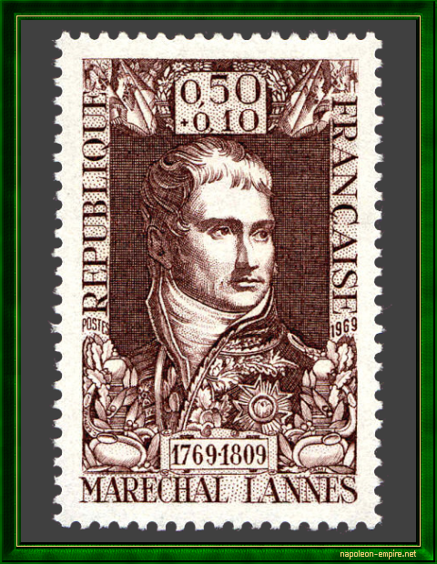 Postage stamp with the effigy of Jean Lannes