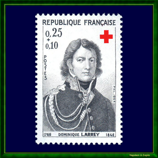 Postage stamp with the effigy of Dominique-Jean Larrey