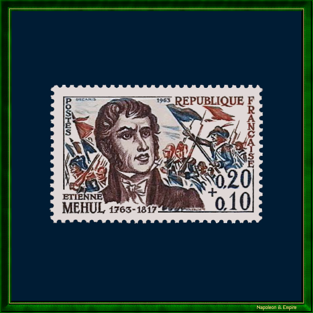 Stamp -postage with the effigy of Etienne Méhul