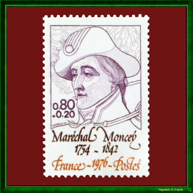 Postage stamp with the effigy of Bon Adrien Jannot de Moncey