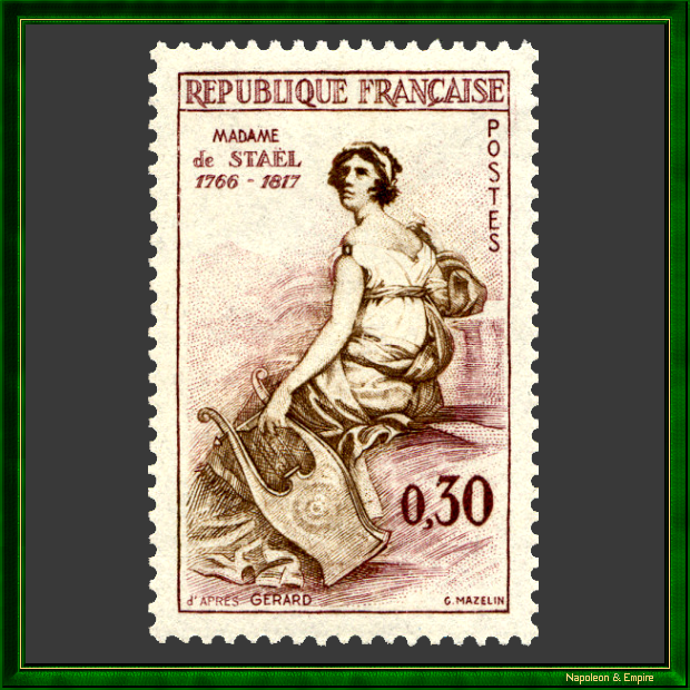 Postage stamp with the image of Germaine de Staël