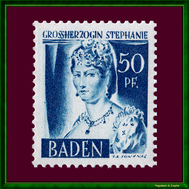 Stamp with the image of Stéphanie de Beauharnais