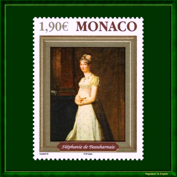 Monegasque stamp with effigy of Stéphanie de Beauharnais